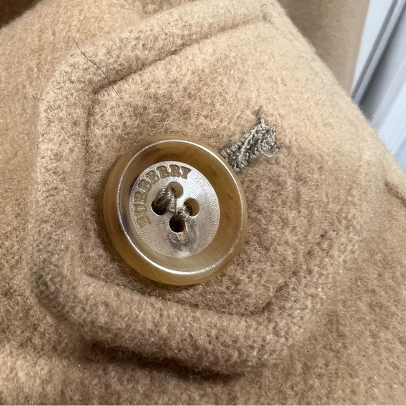 Burberry Men’s Peacoat Camel Tan Mid Length Coat Wool Cashmere Size Medium - Picture 5 of 16